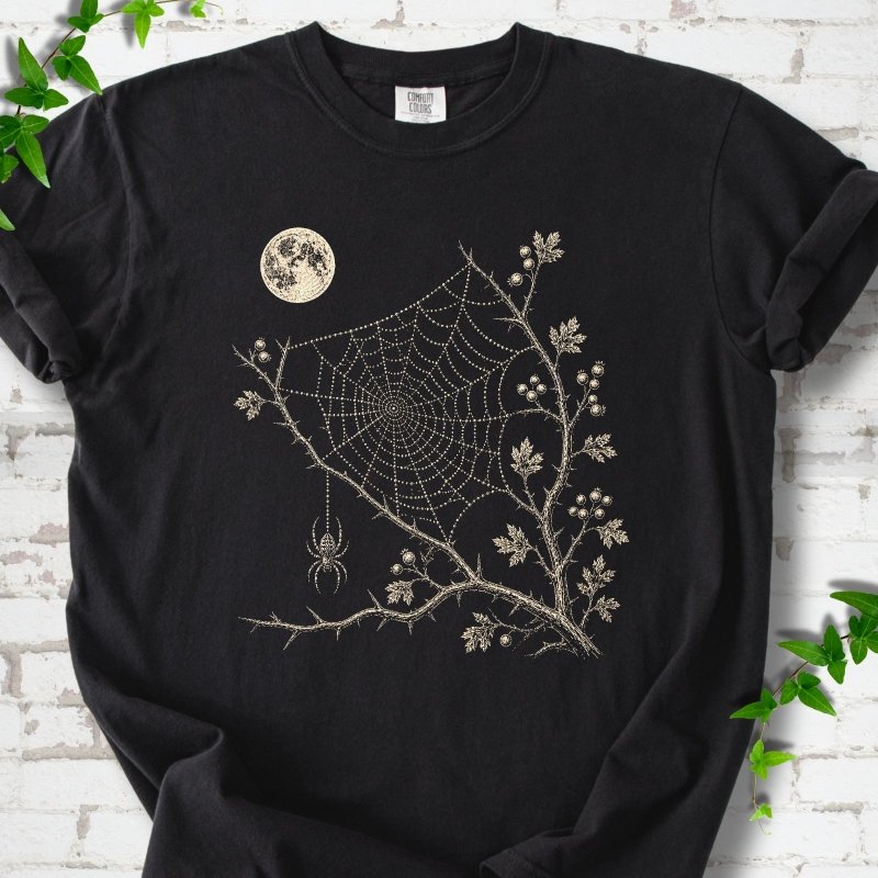 Moonlit Spider Web T-Shirt