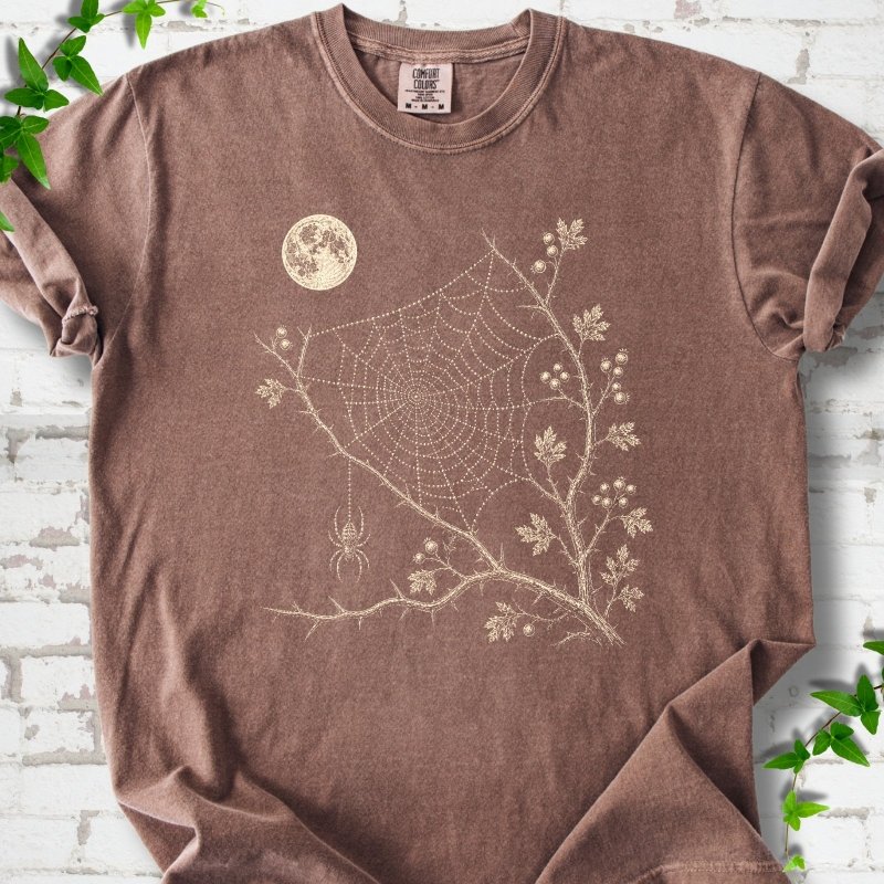 Moonlit Spider Web T-Shirt