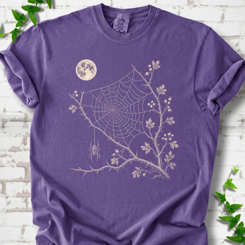 Moonlit Spider Web T-Shirt