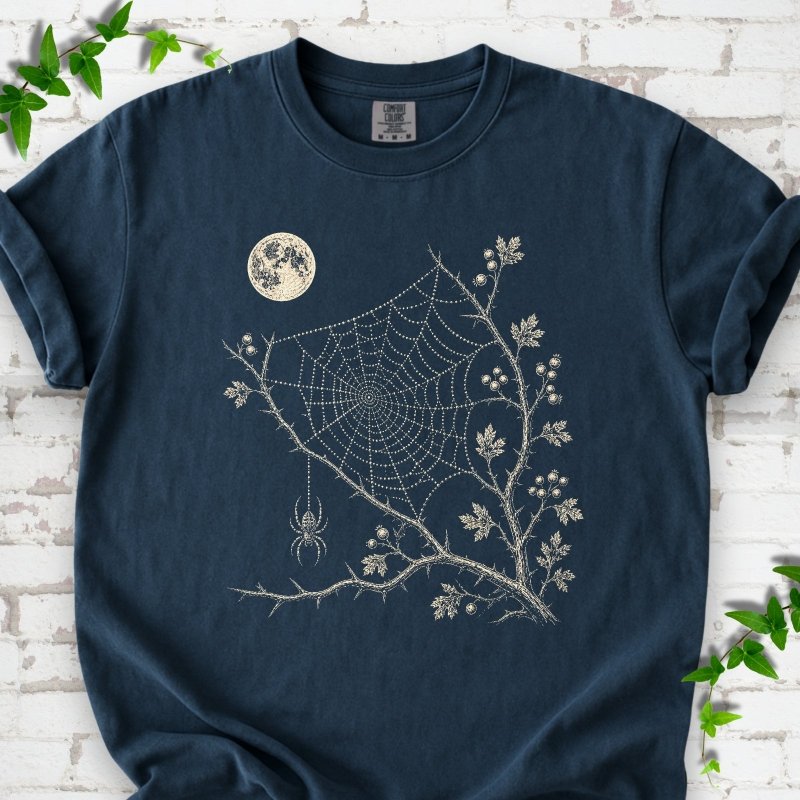 Moonlit Spider Web T-Shirt