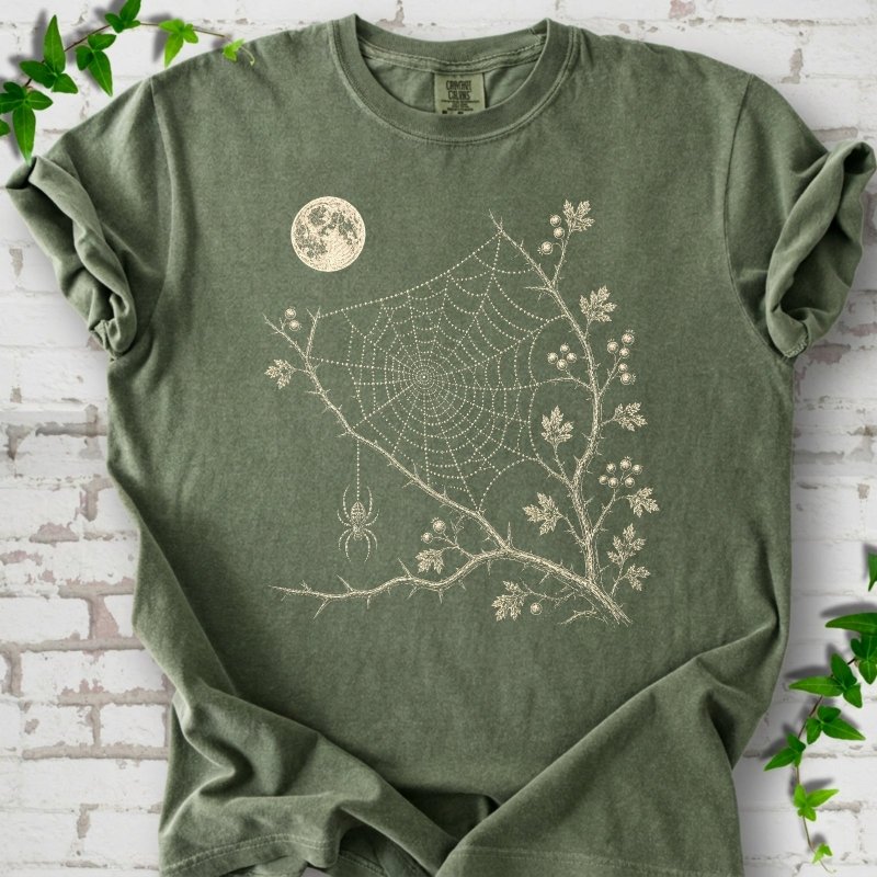 Moonlit Spider Web T-Shirt