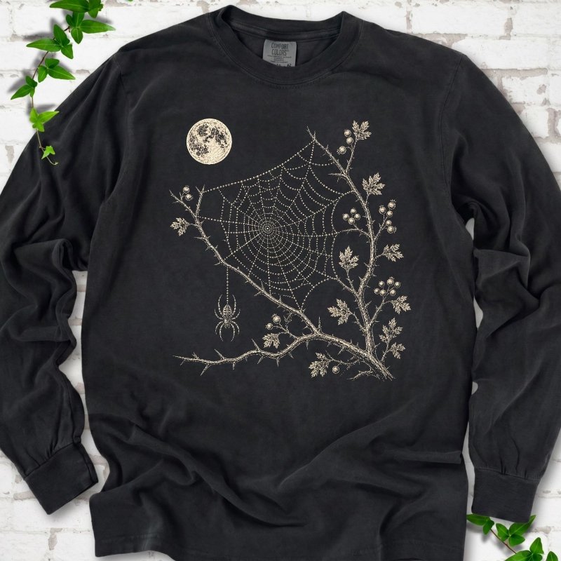 Moonlit Spider Web LS T-Shirt