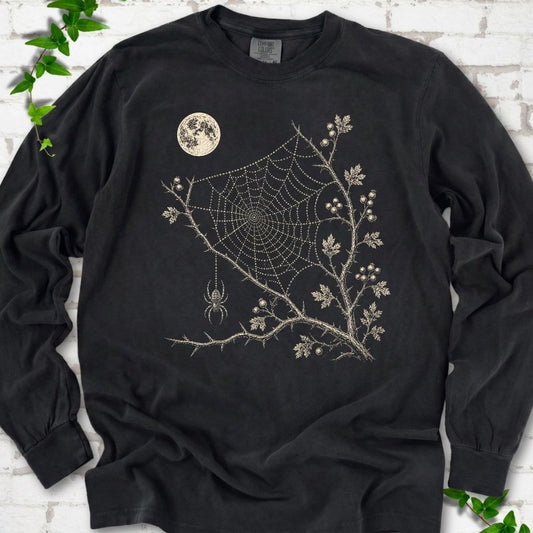 Moonlit Spider Web LS T-Shirt