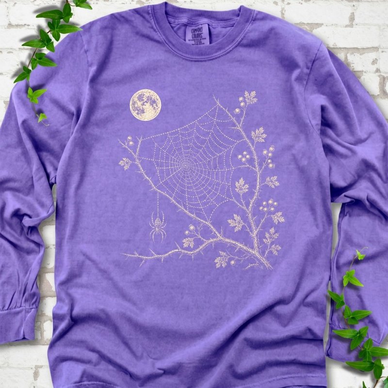Moonlit Spider Web LS T-Shirt