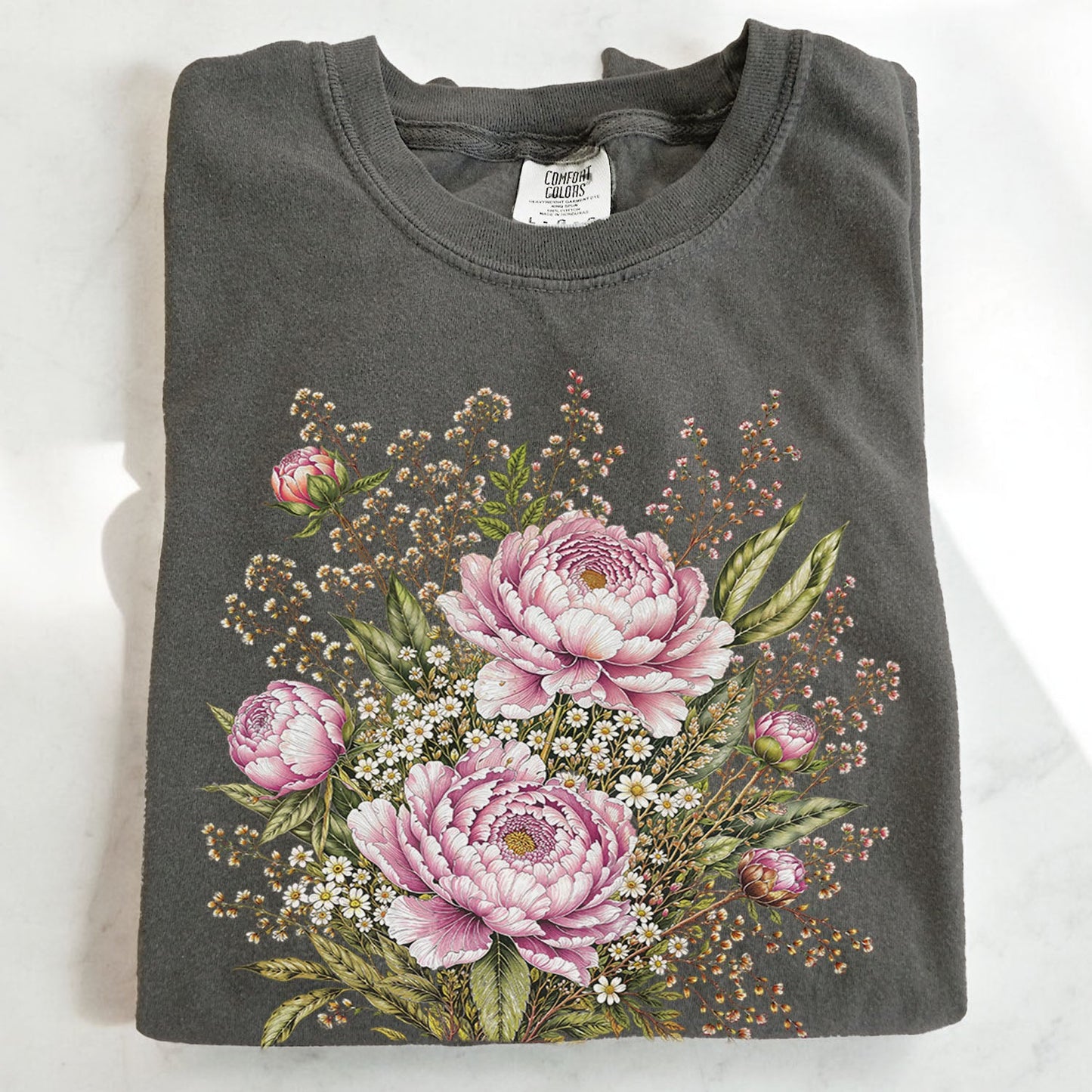 Pink Peony Floral T-Shirt