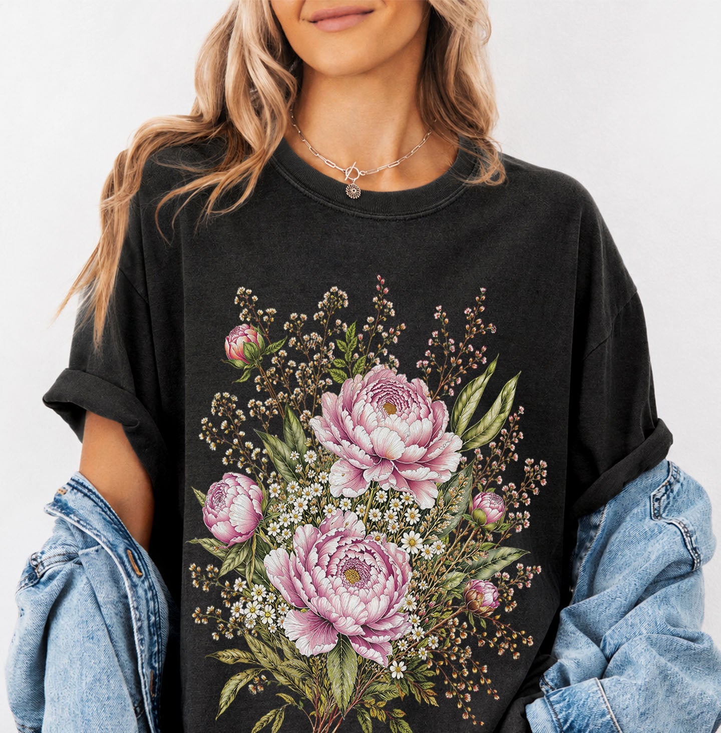 Pink Peony Floral T-Shirt