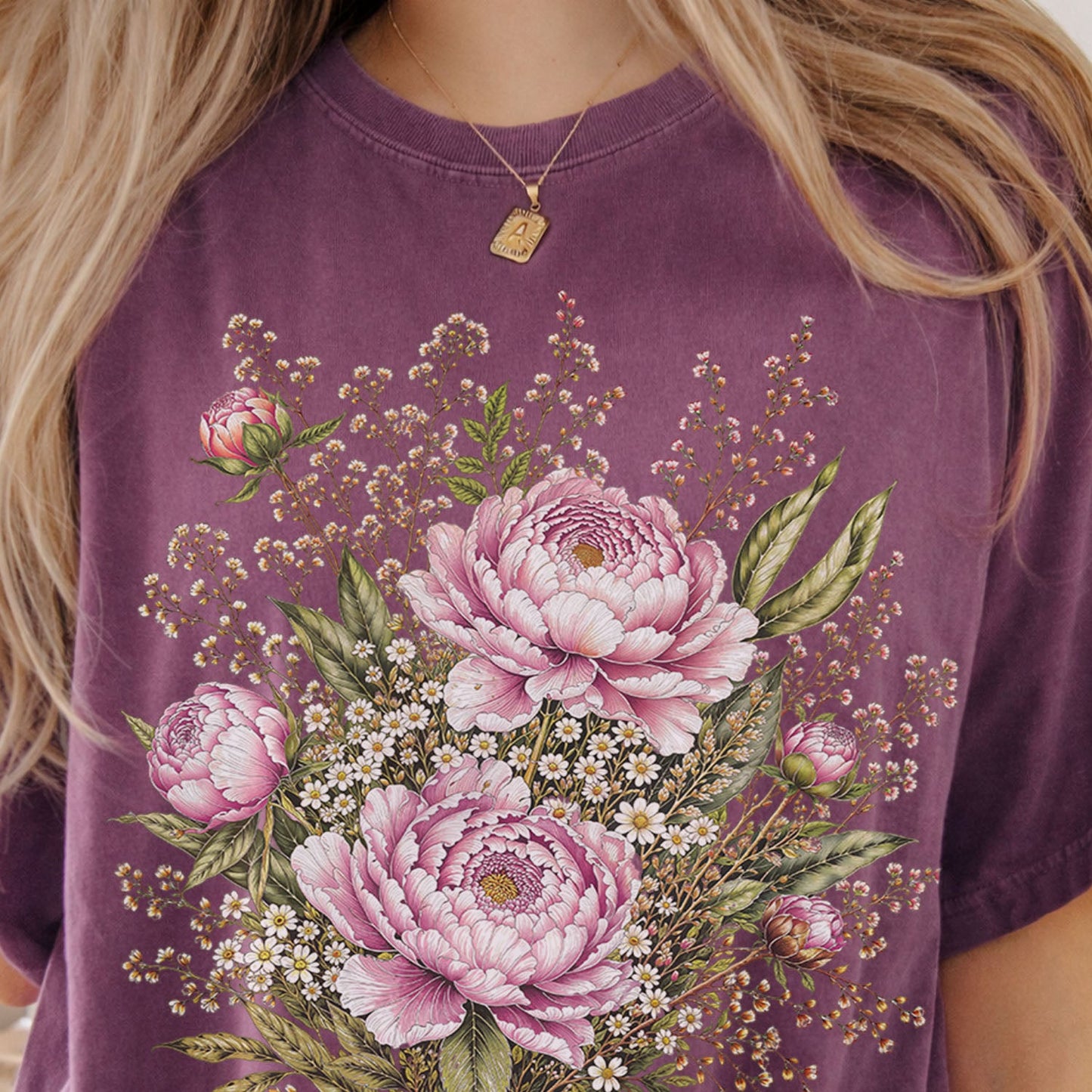 Pink Peony Floral T-Shirt