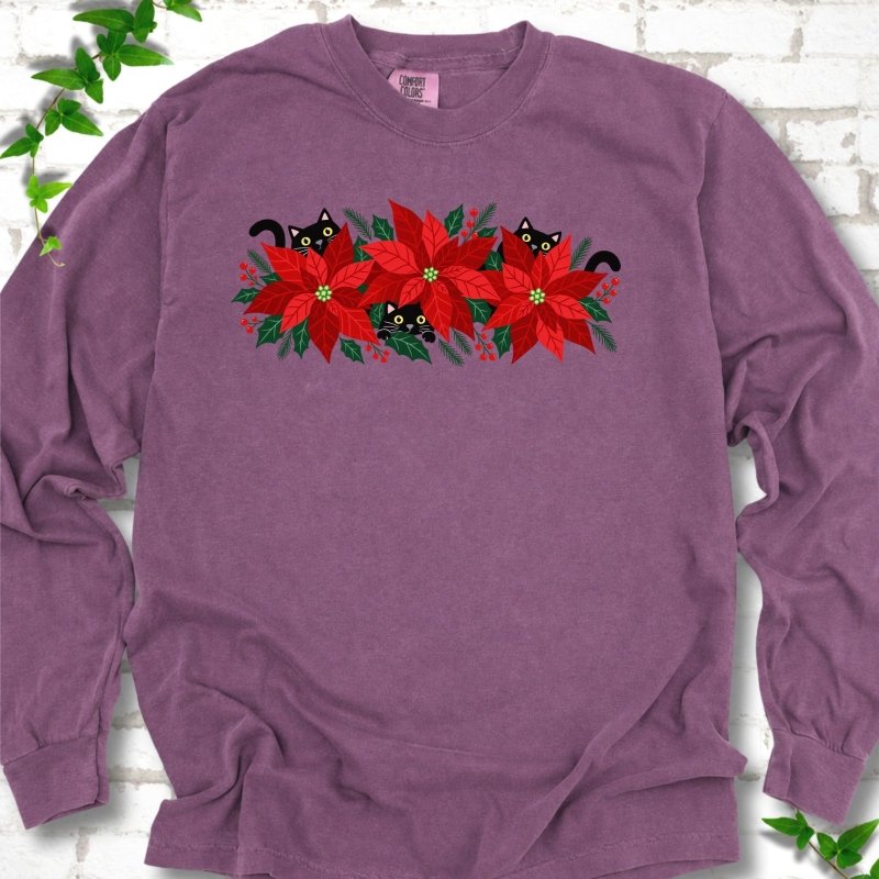 Paws & Poinsettias LS T-Shirt
