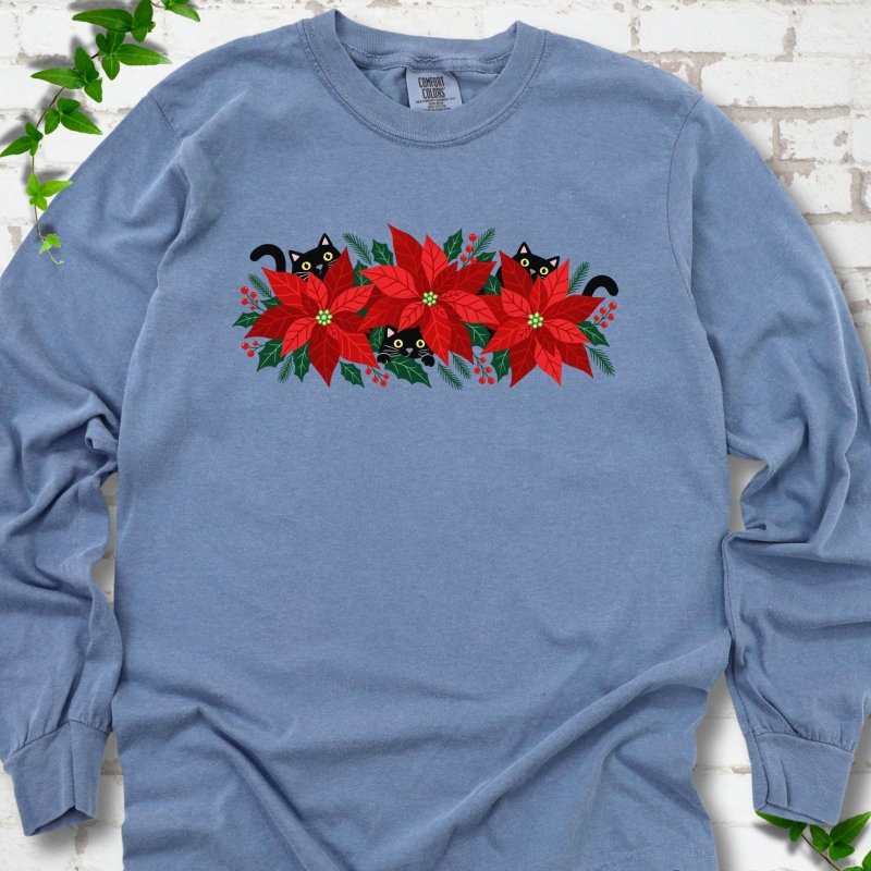 Paws & Poinsettias LS T-Shirt