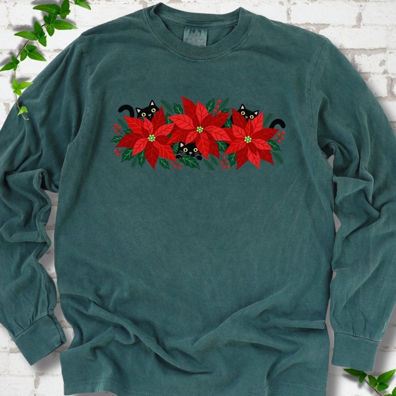 Paws & Poinsettias LS T-Shirt