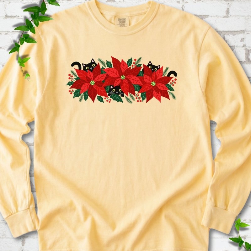 Paws & Poinsettias LS T-Shirt