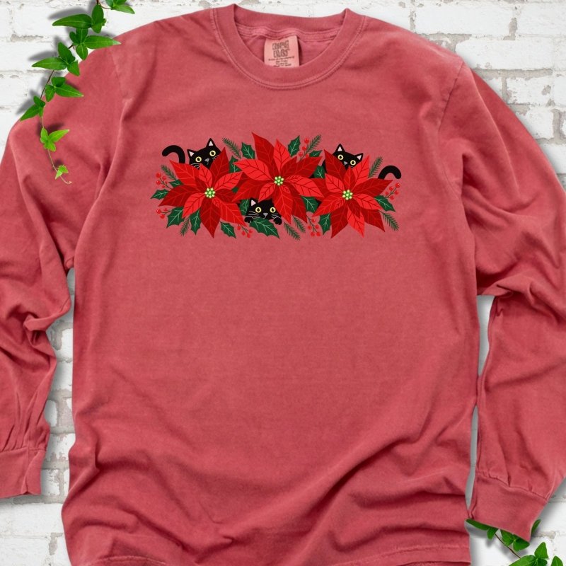 Paws & Poinsettias LS T-Shirt