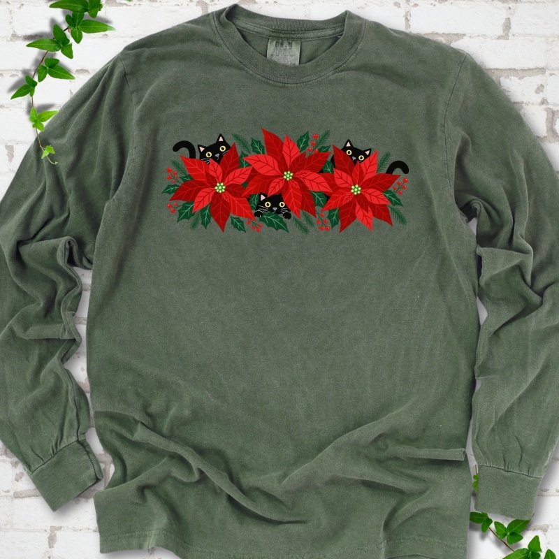 Paws & Poinsettias LS T-Shirt