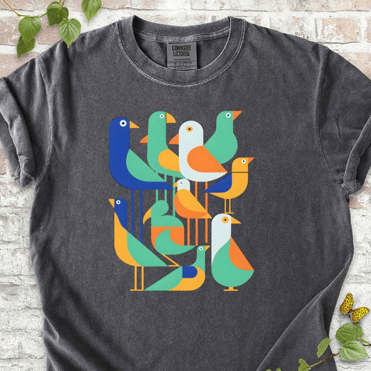 Vibrant Birds Garden T-Shirt