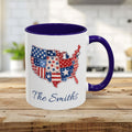 Personalized Patchwork USA Map Mug (11/15oz)