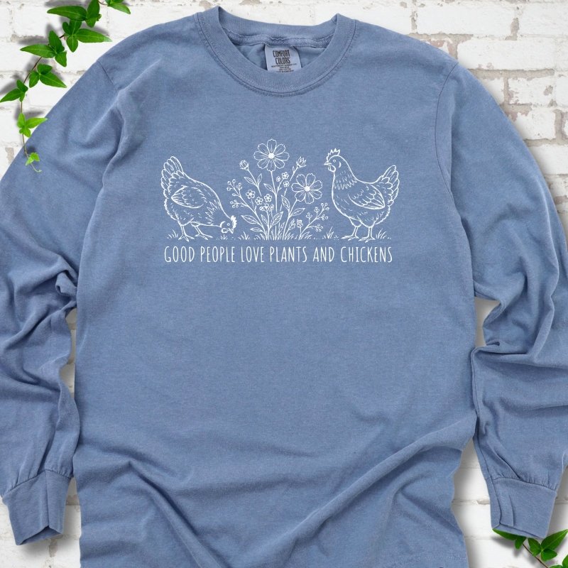 Plants and Chickens LS T-Shirt