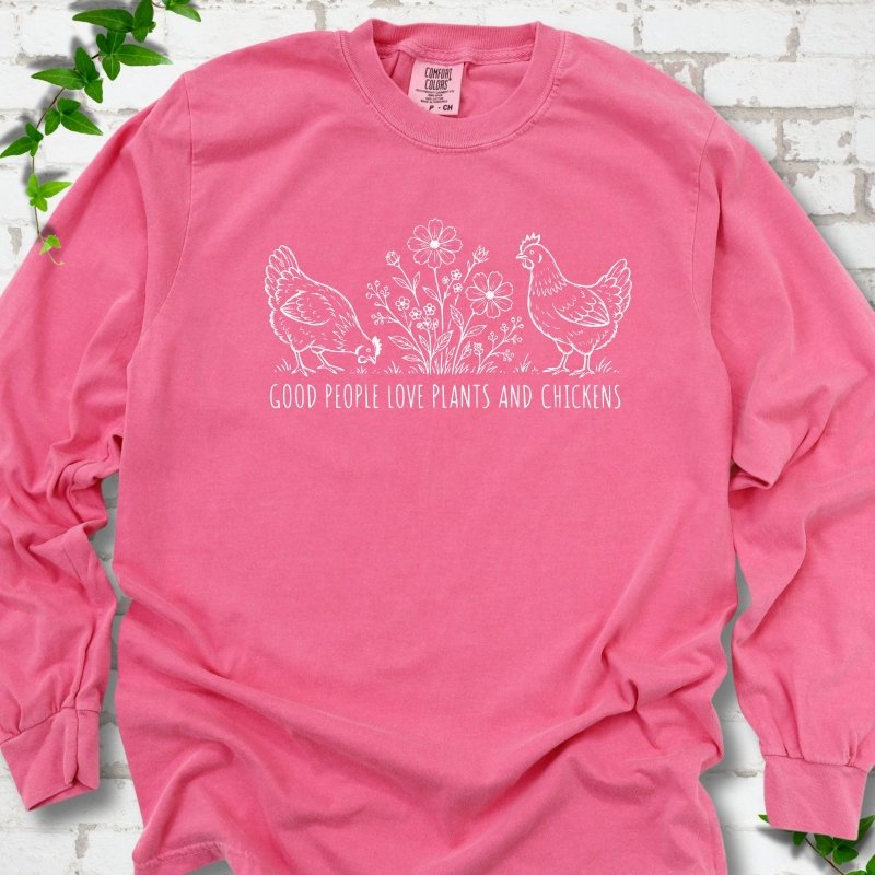 Plants and Chickens LS T-Shirt