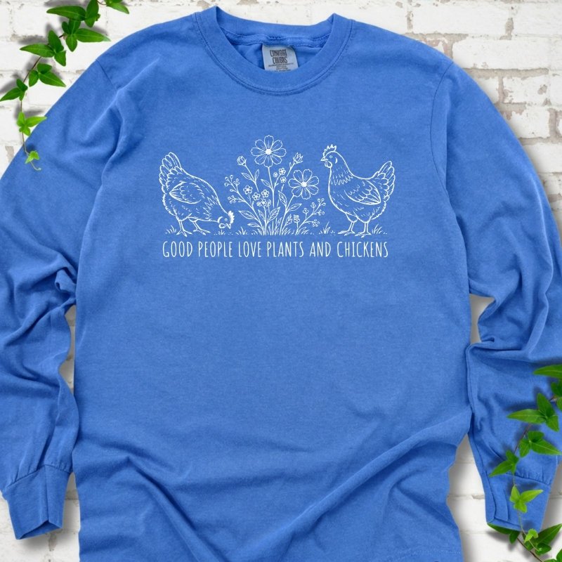 Plants and Chickens LS T-Shirt