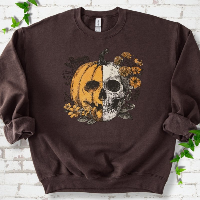 Pumpkin Skull Sweatshirt