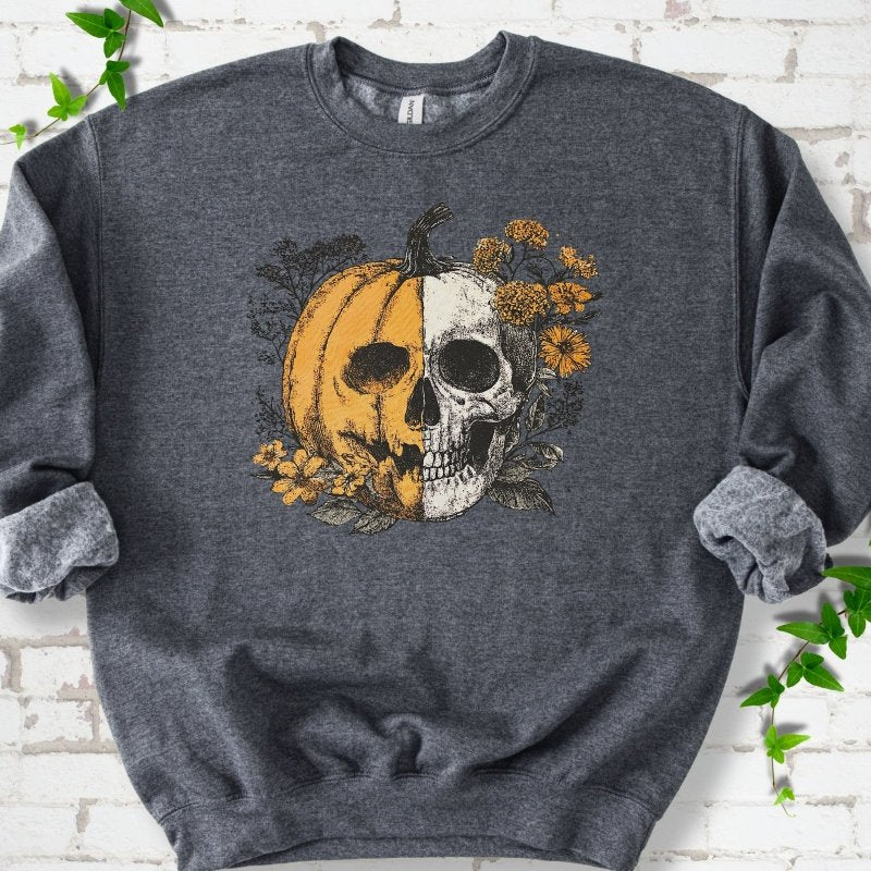 Pumpkin Skull Sweatshirt