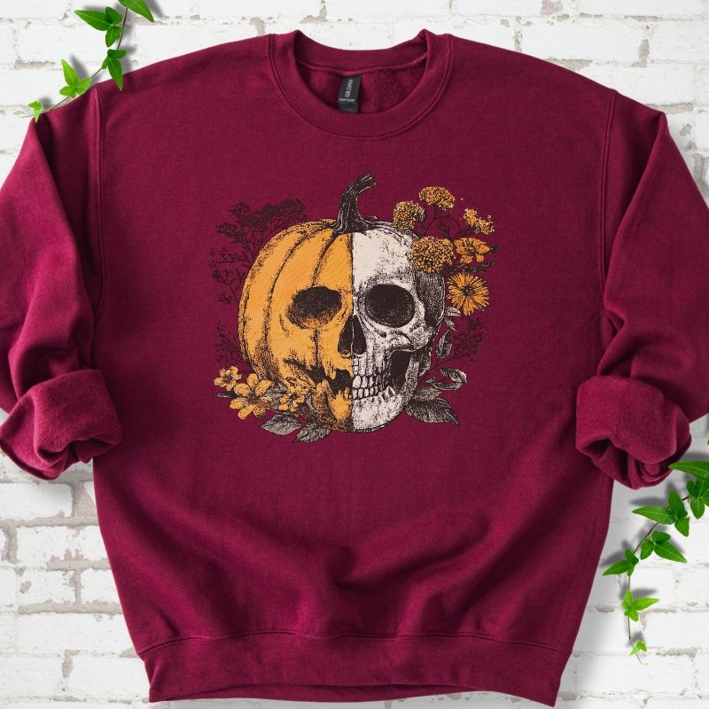 Pumpkin Skull Sweatshirt