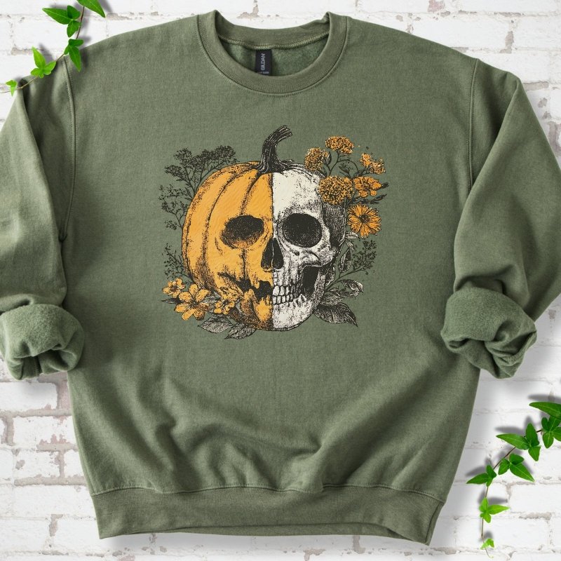 Pumpkin Skull Sweatshirt