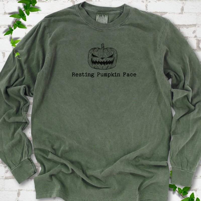 Resting Pumpkin Face LS T-Shirt
