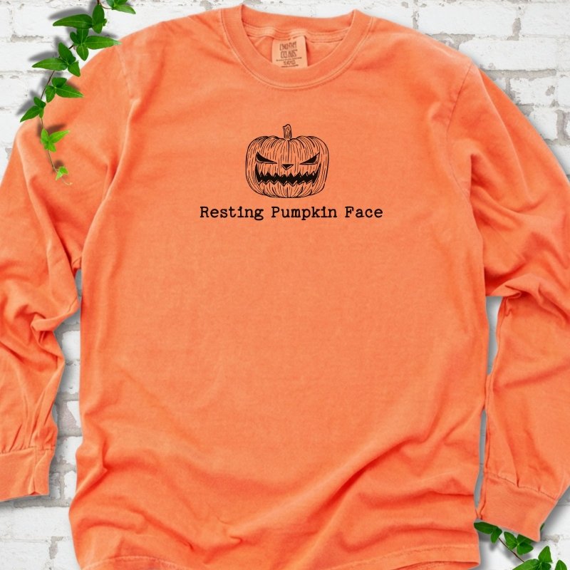 Resting Pumpkin Face LS T-Shirt