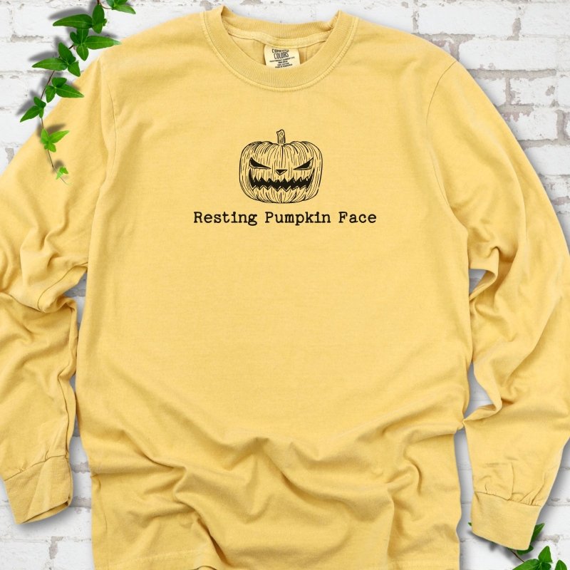 Resting Pumpkin Face LS T-Shirt