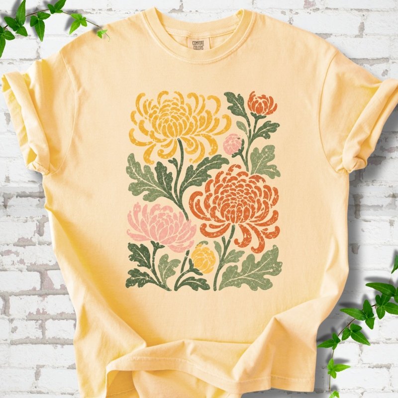 Retro Chrysanthemum Garden T-Shirt