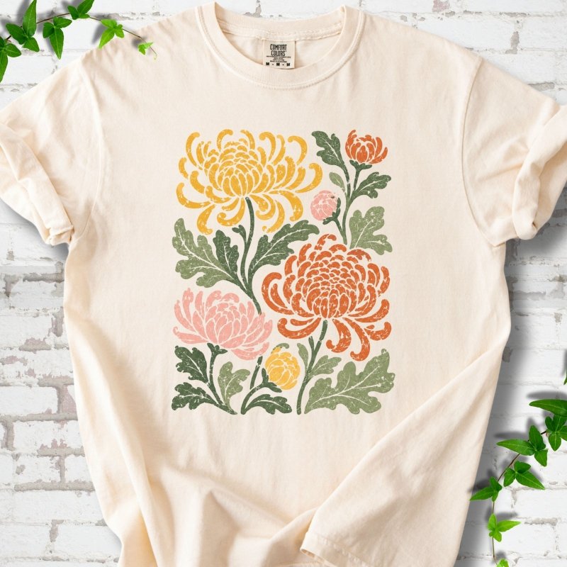 Retro Chrysanthemum Garden T-Shirt