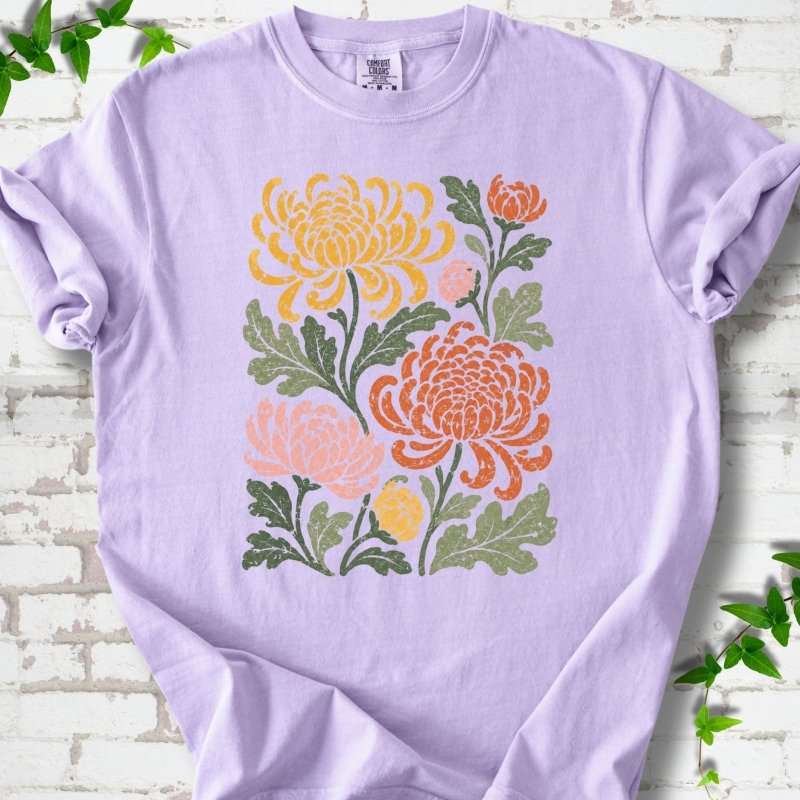 Retro Chrysanthemum Garden T-Shirt
