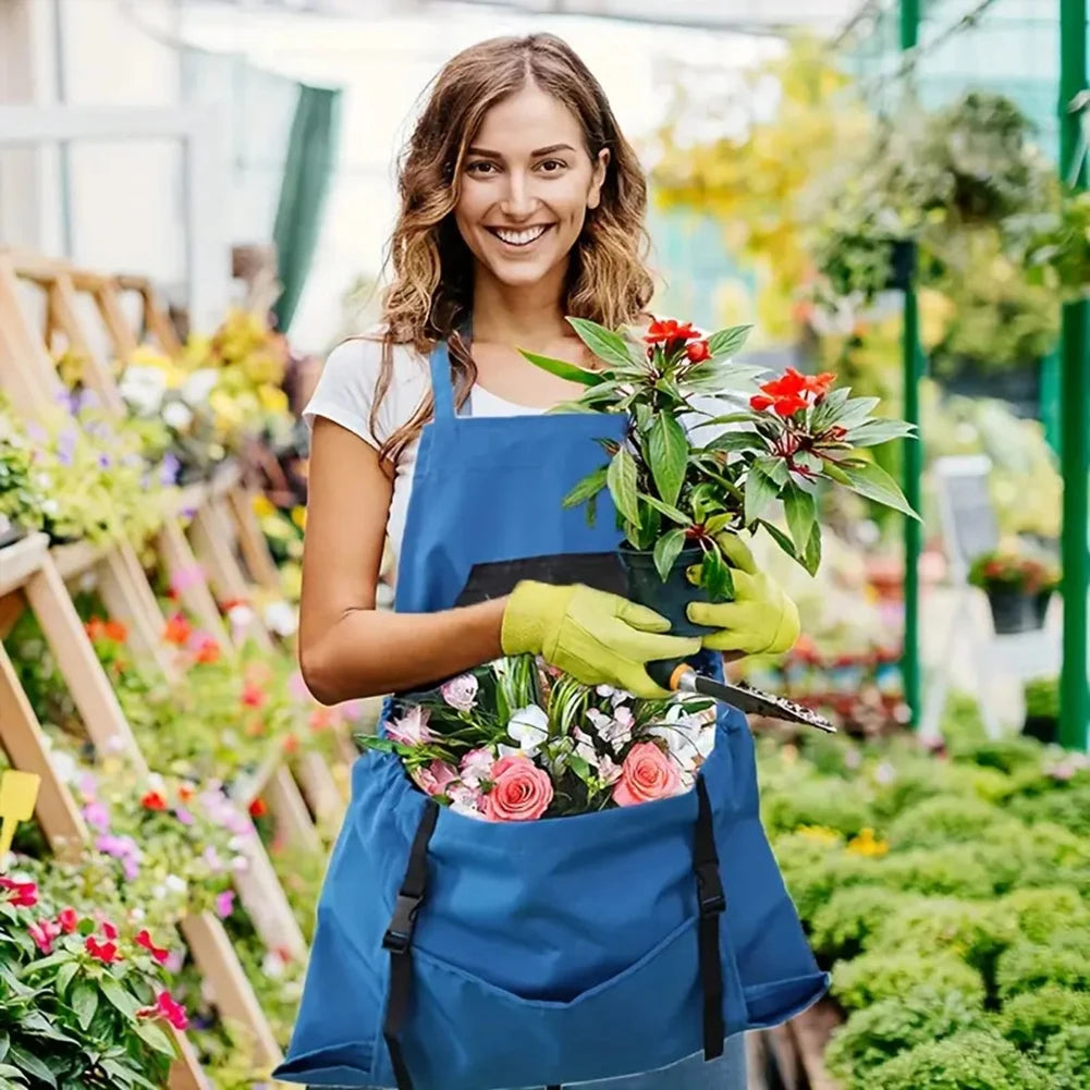 🔥Last Day Promotion 50% OFF✨Cross Back Gardening Apron With Deep Kangaroo Release Pockets