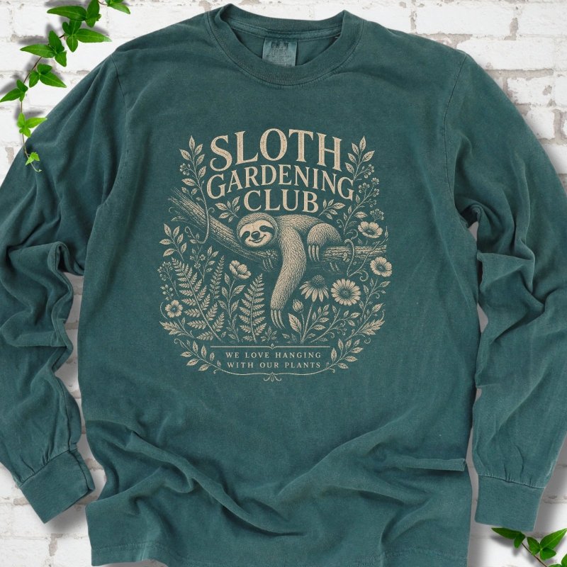 Sloth Gardening Club LS T-Shirt