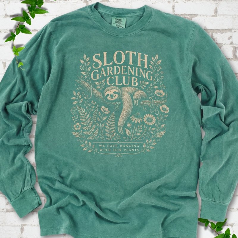 Sloth Gardening Club LS T-Shirt