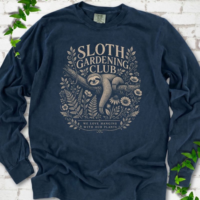 Sloth Gardening Club LS T-Shirt