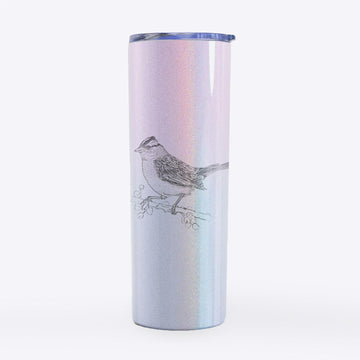 White-crowned Sparrow - Zonotrichia leucophrys - 20oz Skinny Tumbler
