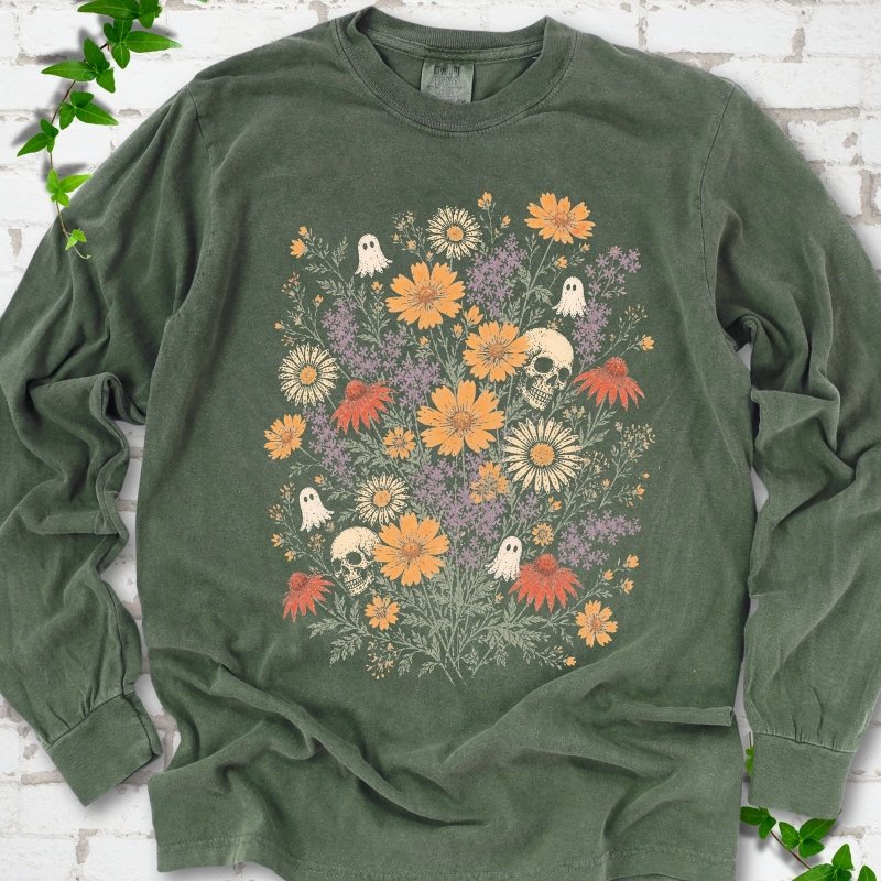 Spooky Wildflowers LS T-Shirt