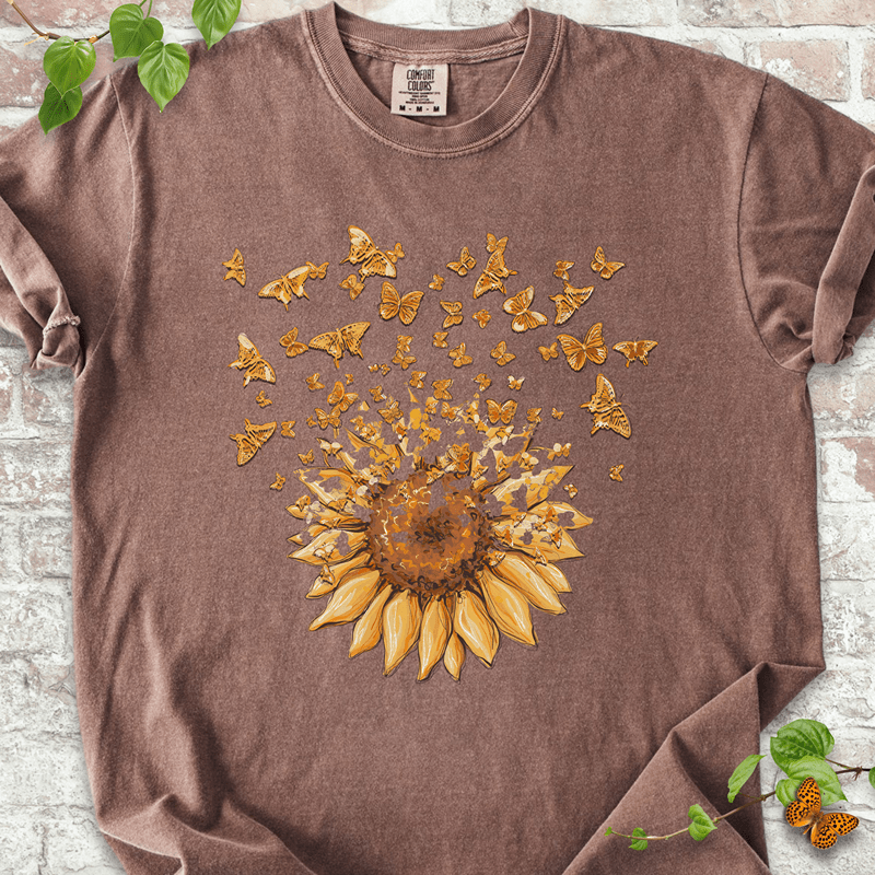 Sunflower Butterfly Burst T-Shirt