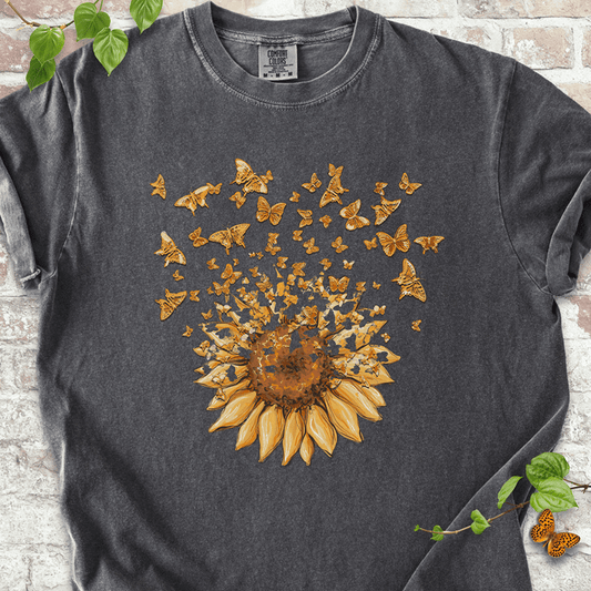 Sunflower Butterfly Burst T-Shirt