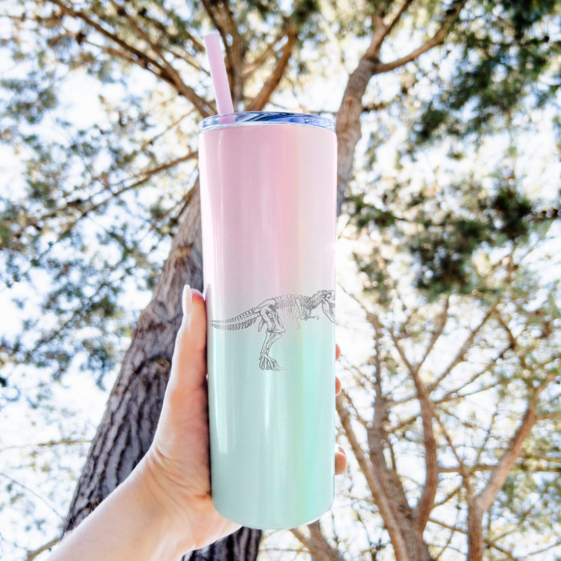 Tyrannosaurus Rex Skeleton - 20oz Skinny Tumbler