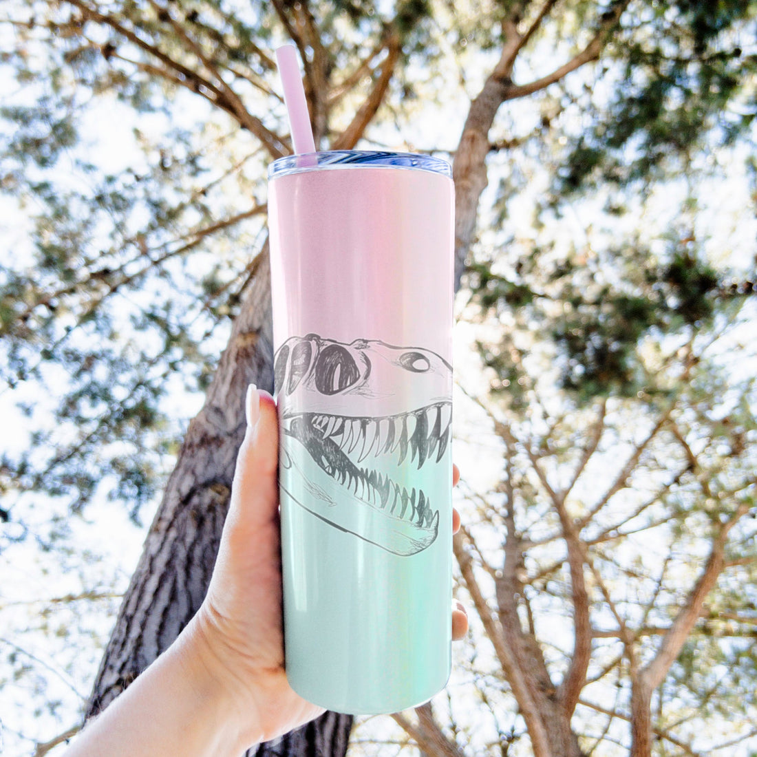Tyrannosaurus Rex Skull - 20oz Skinny Tumbler
