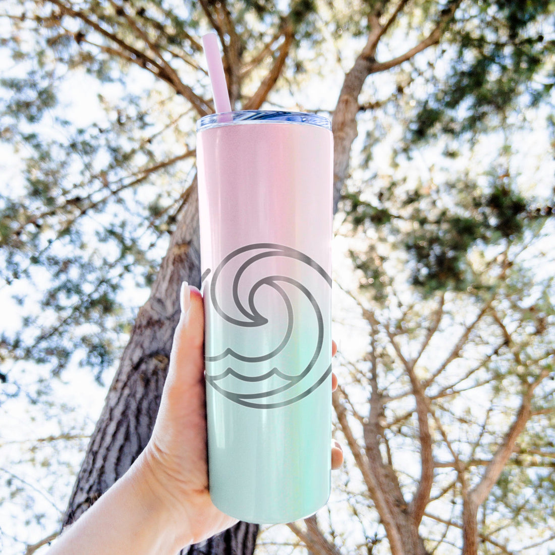 Tidal Wave Circle - 20oz Skinny Tumbler