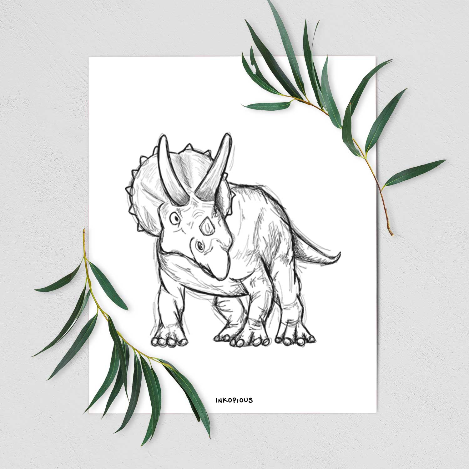 Triceratops Horridus - Fine Art Print