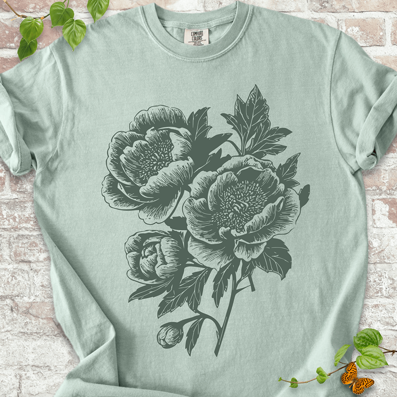 Vintage Peonies T-shirt