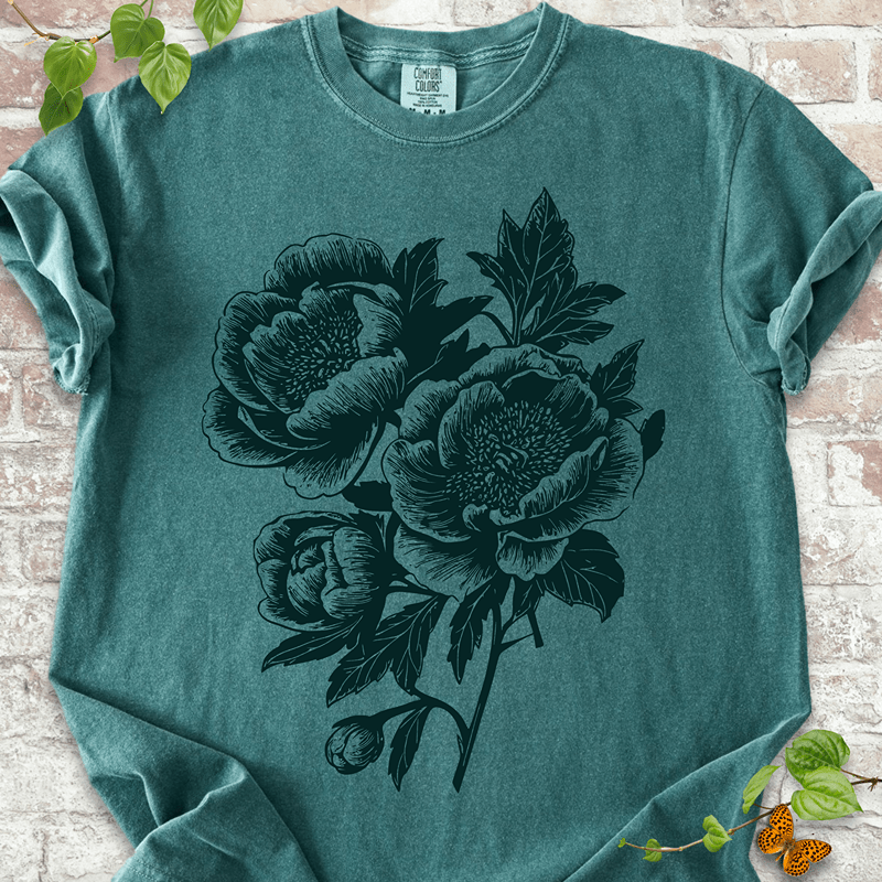 Vintage Peonies T-shirt