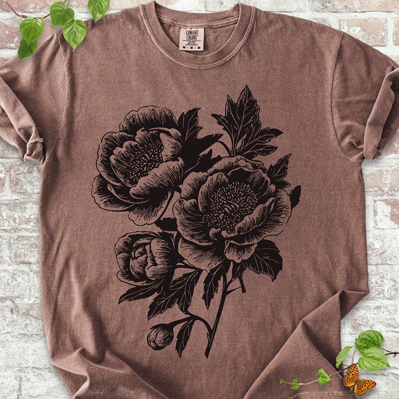 Vintage Peonies T-shirt