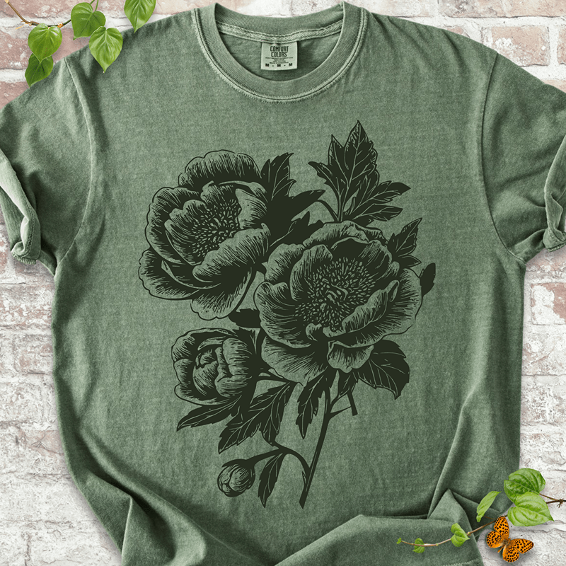 Vintage Peonies T-shirt
