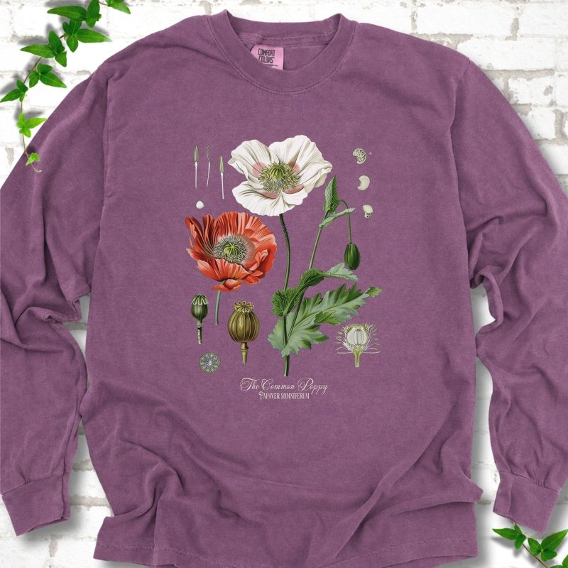 Vintage Poppies LS T-Shirt