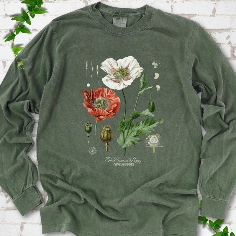 Vintage Poppies LS T-Shirt